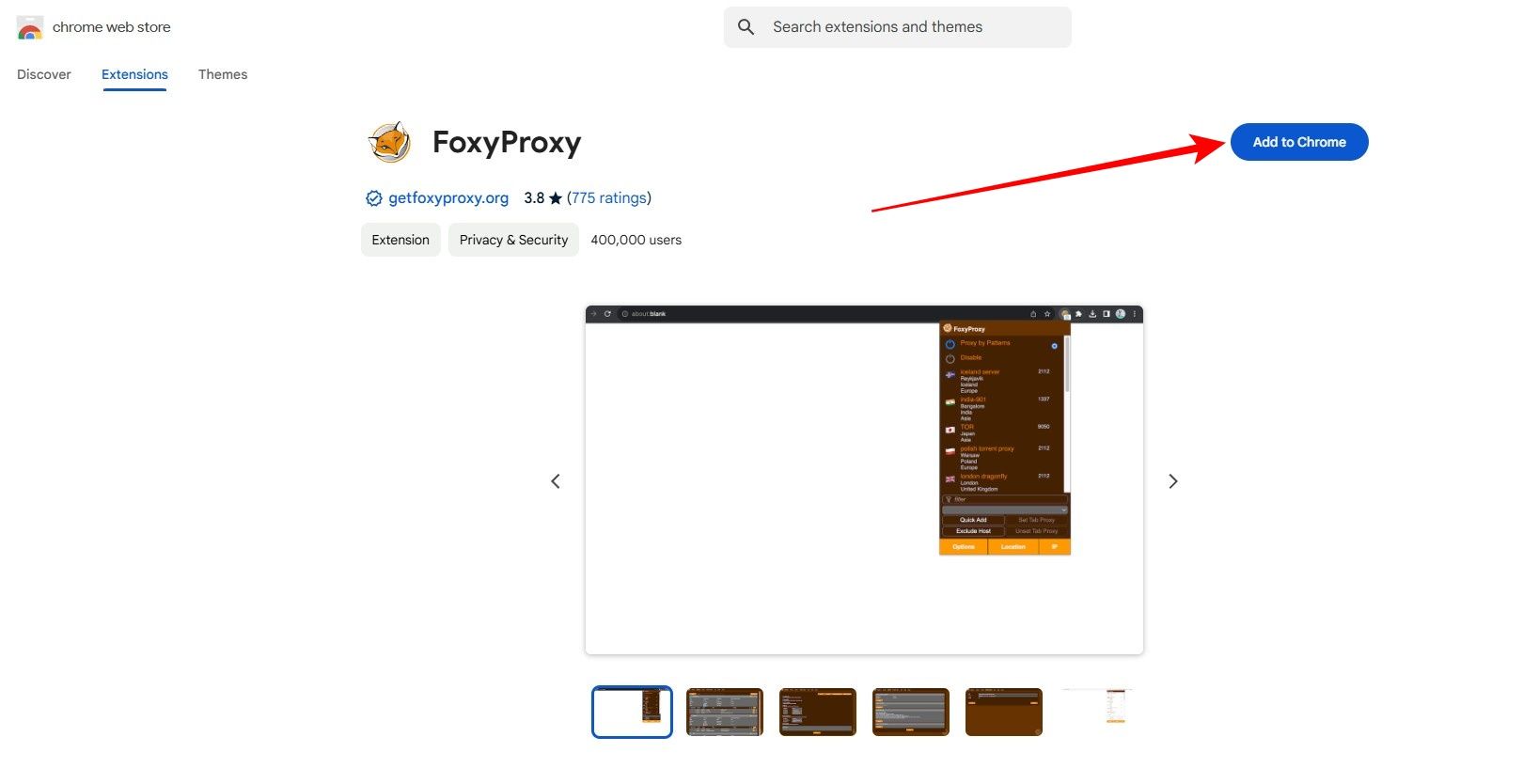 Add to Chrome and confirm extension